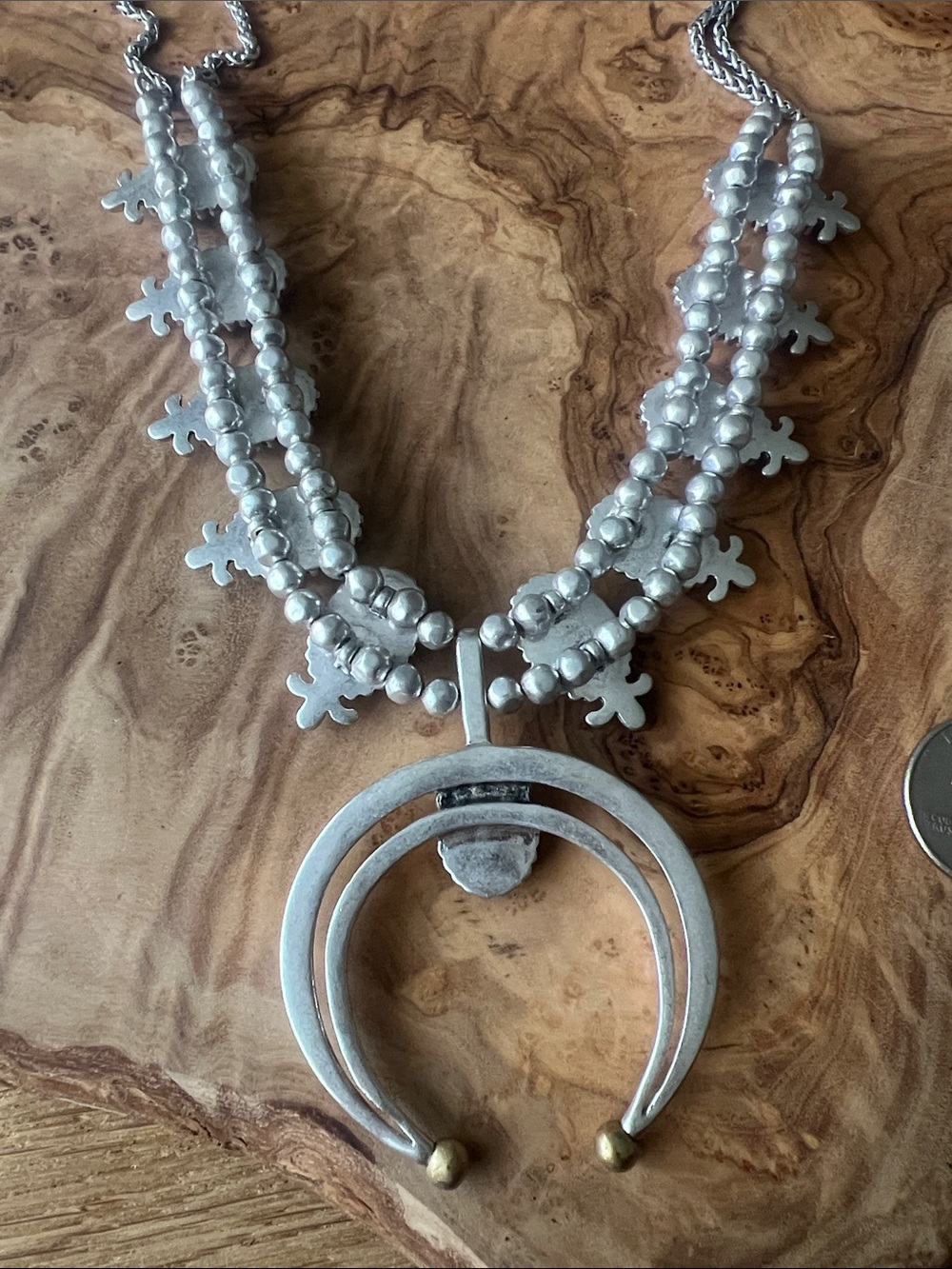 Lucky Brand Silver and Gold-Tone Southwestern Statement Necklace - Picture 5 of 6